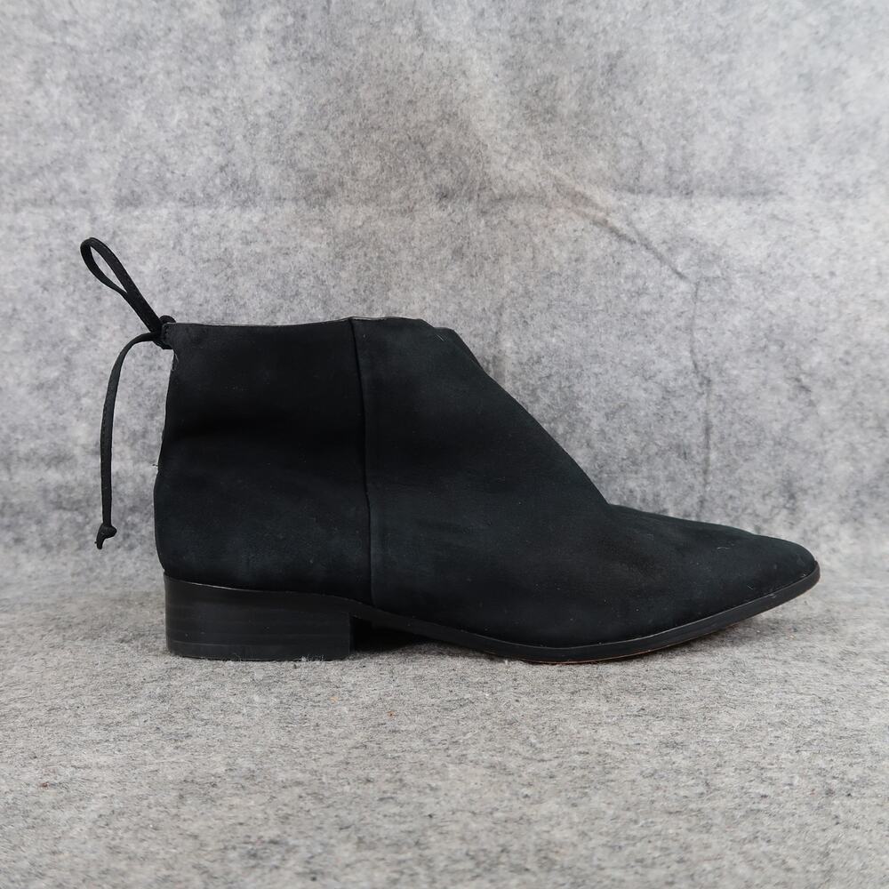 Splendid Shoes Womens 6 Bootie Niva Black Suede Leather Pointed Toe Ankle Boots - Picture 2 of 16